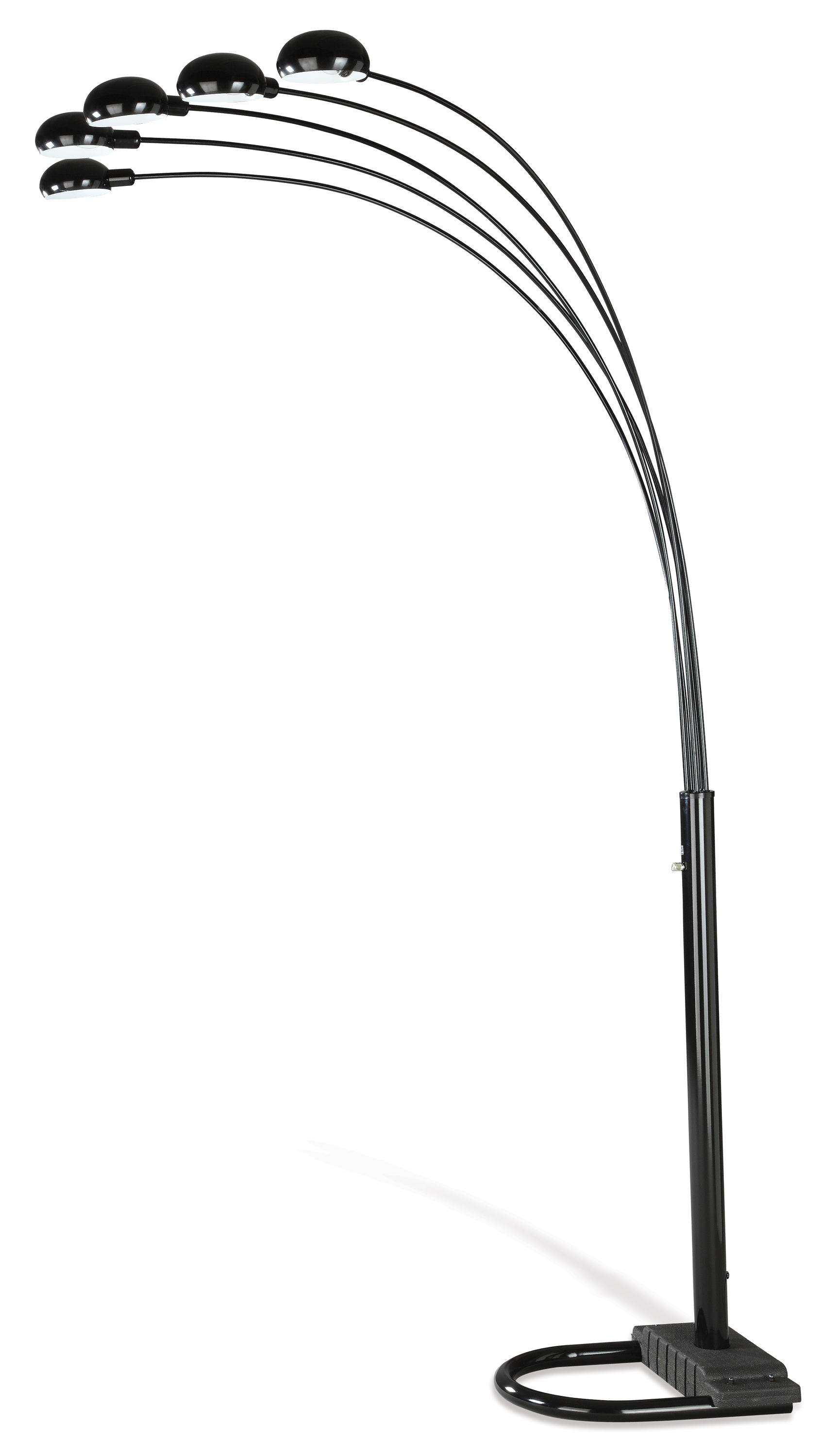 Coaster home furnishings arc floor lamp with poly crystal shades chrome sale